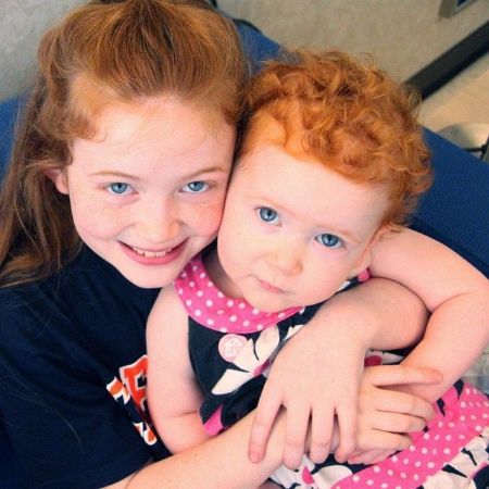 Childhood picture of Jacey Sink and her sister Sadie Sink